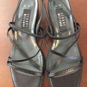 Stuart Weitzman Black Strappy Sandals Size 8